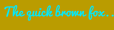 Image with Font Color 00E8FF and Background Color BA9C00